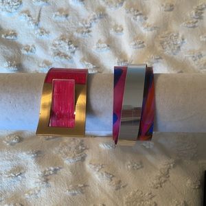 Pink cuff bracelets